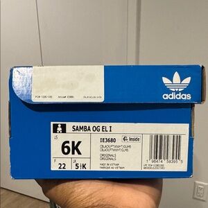 Adidas Samba OG EL I Blue and White Box